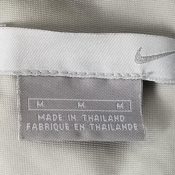 Nike Windbreaker Jacket Mens Large Gray Full Zip Mesh Lined Black Piping Swoosh - Picture 14 of 16